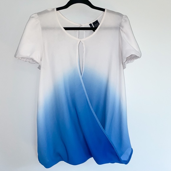 White & Blue Ombre Blouse - Picture 3 of 7